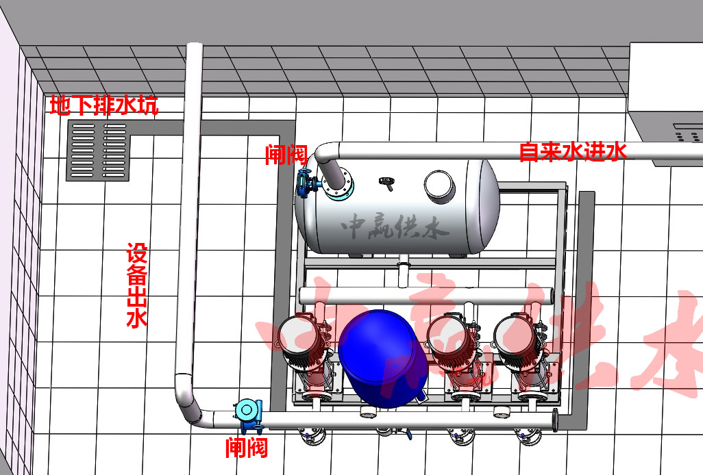 圖解：無負(fù)壓供水設(shè)備怎么安裝,無負(fù)壓供水設(shè)備連接水管